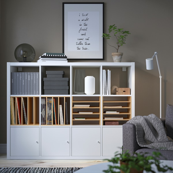 IKEA KALLAX insert with 4 shelves, 13x13 in Pine, Ikea Ireland | 8942KADFG
