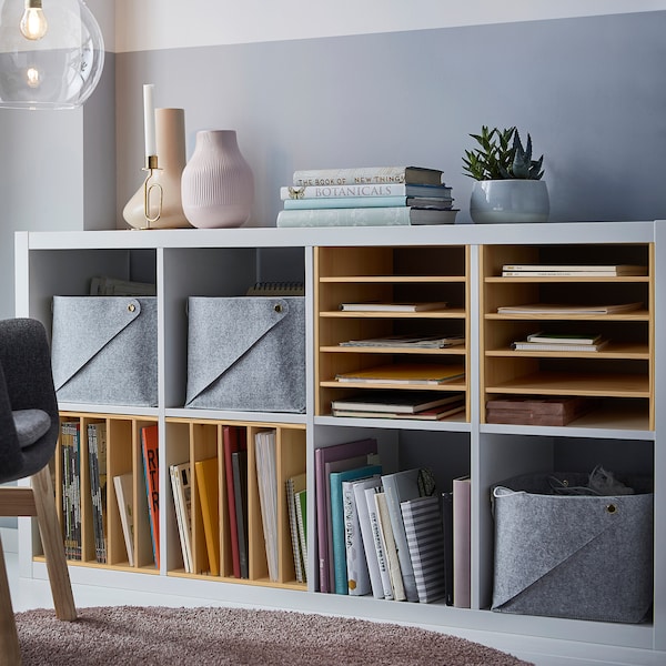 IKEA KALLAX insert with 4 shelves, 13x13 in Pine, Ikea Ireland | 8942KADFG