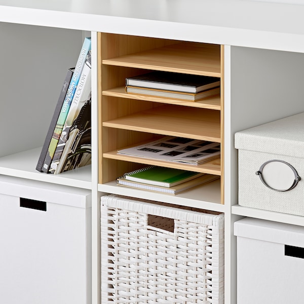 IKEA KALLAX insert with 4 shelves, 13x13 in Pine, Ikea Ireland | 8942KADFG
