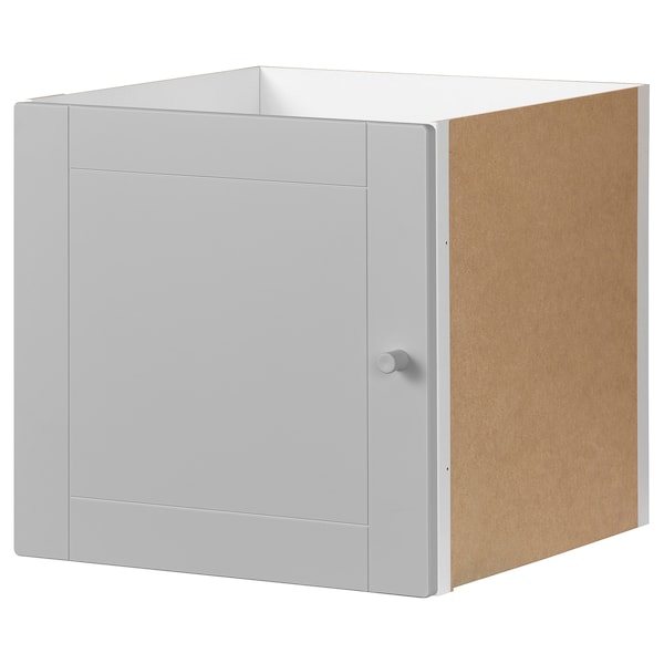 IKEA KALLAX insert with door, groove milled, 13x13 in Gray, Ikea Ireland | 7925BWGEV