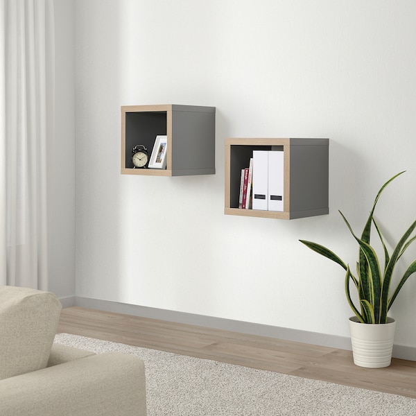 IKEA KALLAX shelf unit, 16 3/8x16 in Gray / Wood Effect, Ikea Ireland | 8105GRBYE
