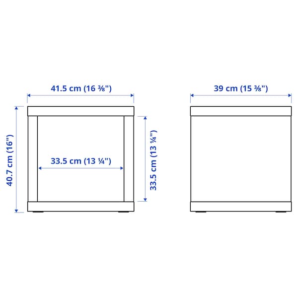 IKEA KALLAX shelf unit, 16 3/8x16 in Gray / Wood Effect, Ikea Ireland | 8105GRBYE