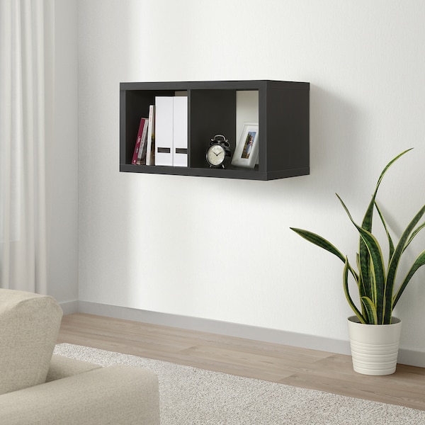 IKEA KALLAX shelf unit, 30 1/8x16 1/8 in Black / Brown, Ikea Ireland | 4120FHEJP