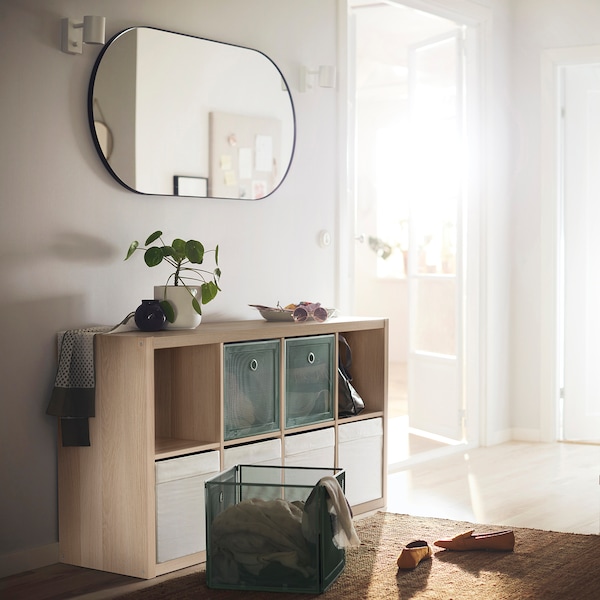 IKEA KALLAX shelf unit, 30 1/8x57 5/8 in White Stained Oak Effect, Ikea Ireland | 2018APVIJ