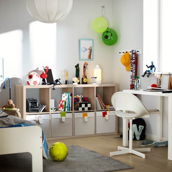 IKEA KALLAX shelf unit, 30 1/8x57 5/8 in White Stained Oak Effect, Ikea Ireland | 2018APVIJ
