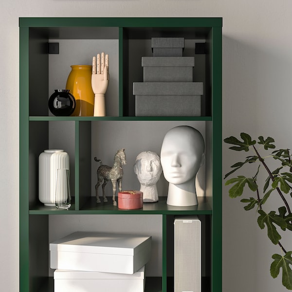 IKEA KALLAX shelf unit, dark green, 57 5/8x30 1/8 in, Ikea Ireland | 7052GNQAY