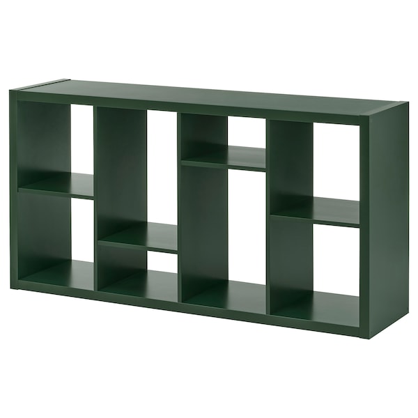 IKEA KALLAX shelf unit, dark green, 57 5/8x30 1/8 in, Ikea Ireland | 7052GNQAY