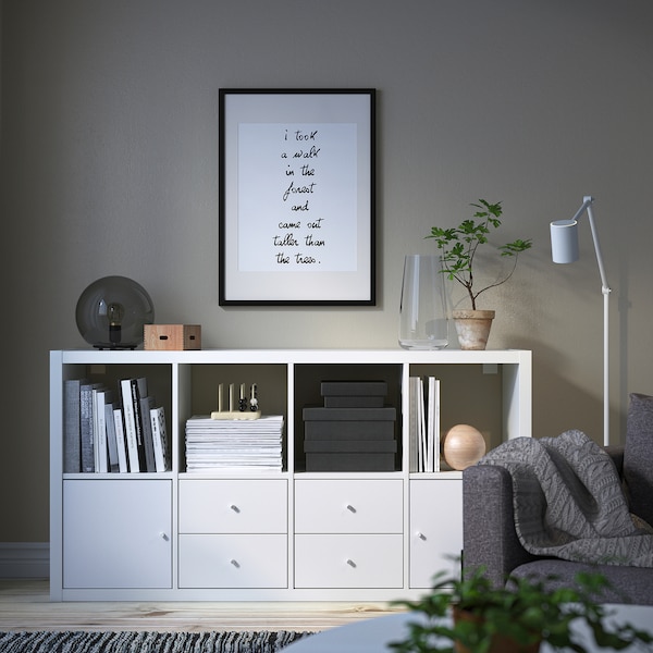 IKEA KALLAX shelf unit with 4 inserts, 30 3/8x57 7/8 in White, Ikea Ireland | 7809UPYBE