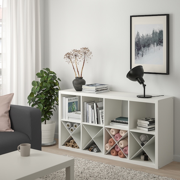 IKEA KALLAX shelf unit with 4 inserts, 30 3/8x57 7/8 in White, Ikea Ireland | 8910FTYOZ