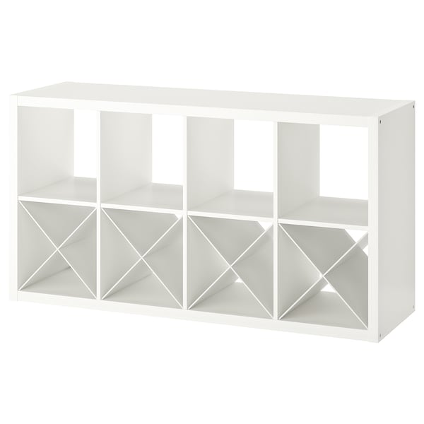 IKEA KALLAX shelf unit with 4 inserts, 30 3/8x57 7/8 in White, Ikea Ireland | 8910FTYOZ