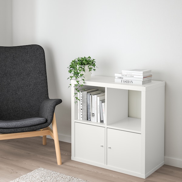 IKEA KALLAX shelf unit with doors, 30 3/8x30 3/8 in White, Ikea Ireland | 8273KEPYJ