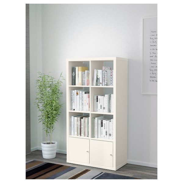 IKEA KALLAX shelf unit with doors, 30 3/8x57 7/8 in White, Ikea Ireland | 0196NLJAM