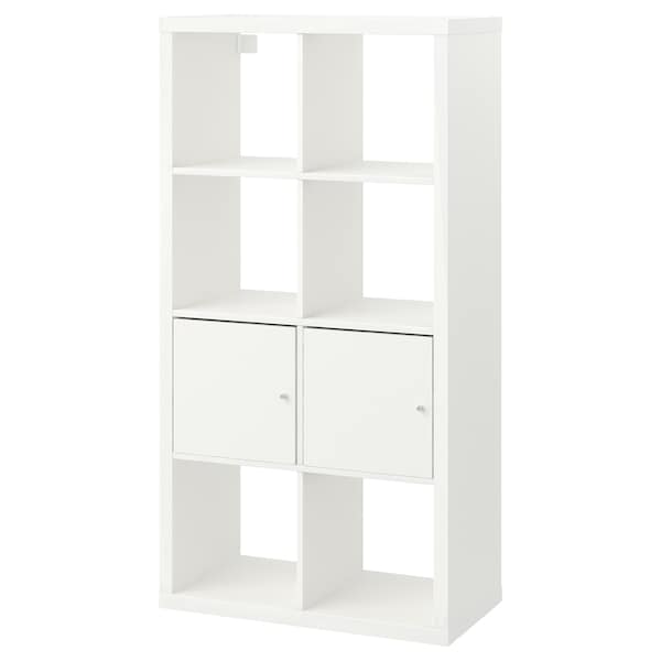 IKEA KALLAX shelf unit with doors, 30 3/8x57 7/8 in White, Ikea Ireland | 0196NLJAM