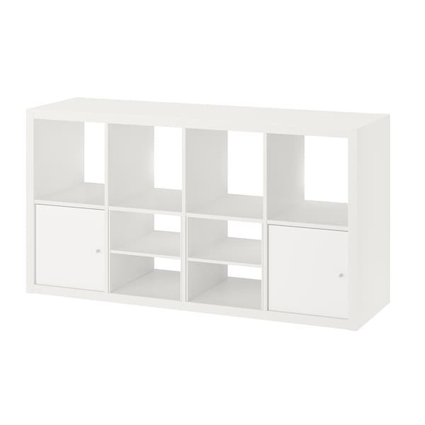 IKEA KALLAX shelving unit, with 2 doors/with 2 shelf inserts, 57 7/8x30 3/8 in White, Ikea Ireland | 2670DSZCR
