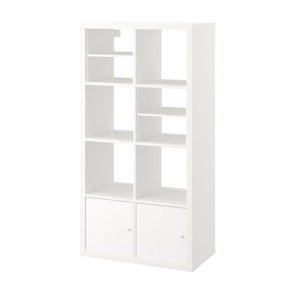 IKEA KALLAX shelving unit, with 2 doors/with 2 shelf inserts, 57 7/8x30 3/8 in White, Ikea Ireland | 2670DSZCR
