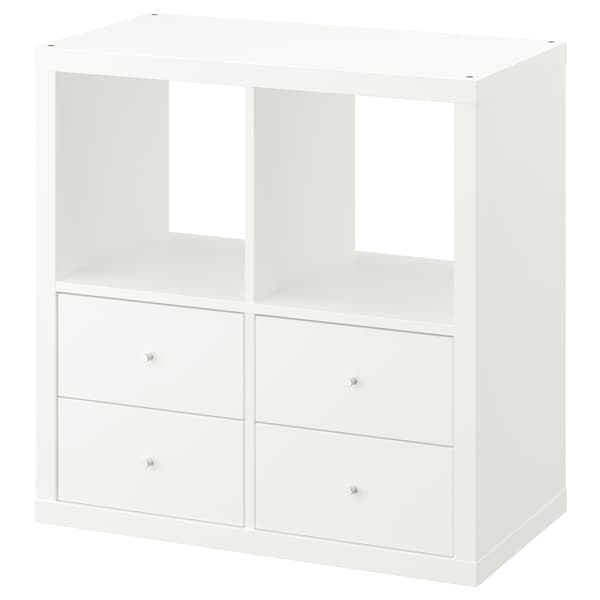 IKEA KALLAX shelving unit, with 4 drawers, 30 3/8x30 3/8 in White, Ikea Ireland | 8271NLGSM