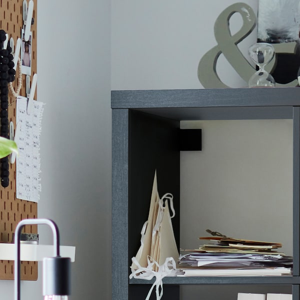 IKEA KALLAX shelving unit with underframe, 57 7/8x37 in Black / Brown / Black, Ikea Ireland | 9172ZJBYP