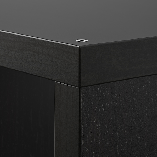 IKEA KALLAX shelving unit with underframe, 57 7/8x37 in Black / Brown / Black, Ikea Ireland | 9172ZJBYP