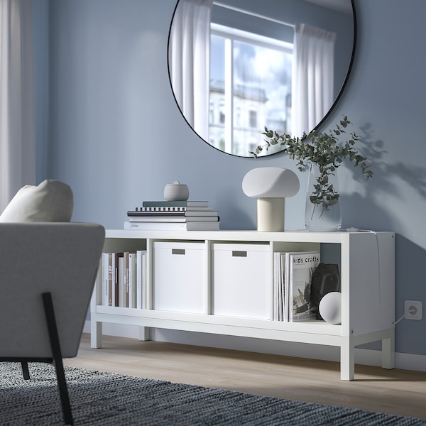 IKEA KALLAX shelving unit with underframe, 57 7/8x23 1/4 in White / White, Ikea Ireland | 3982ZMQFN