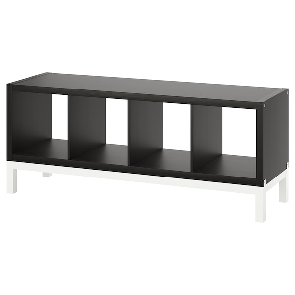 IKEA KALLAX shelving unit with underframe, 57 7/8x23 1/4 in Black / Brown / White, Ikea Ireland | 7908ZWNRT