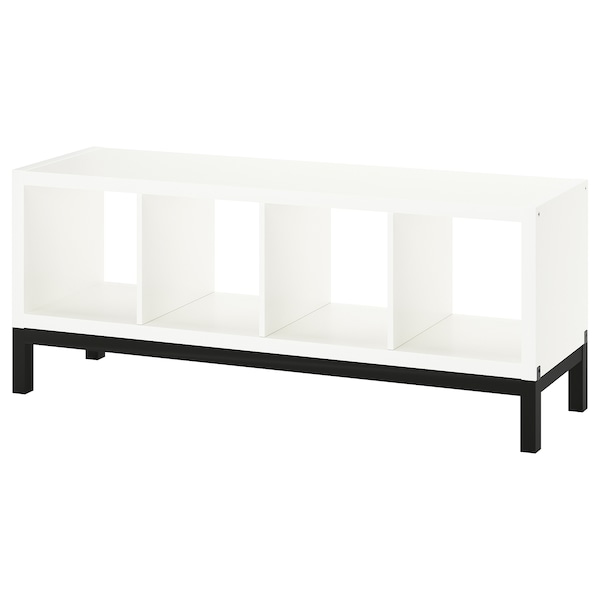 IKEA KALLAX shelving unit with underframe, 57 7/8x23 1/4 in White / Black, Ikea Ireland | 9741EHORA