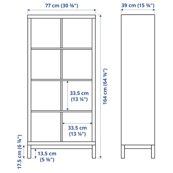 IKEA KALLAX shelving unit with underframe, 30 3/8x64 5/8 in Black / Brown / White, Ikea Ireland | 3689ZDPBS
