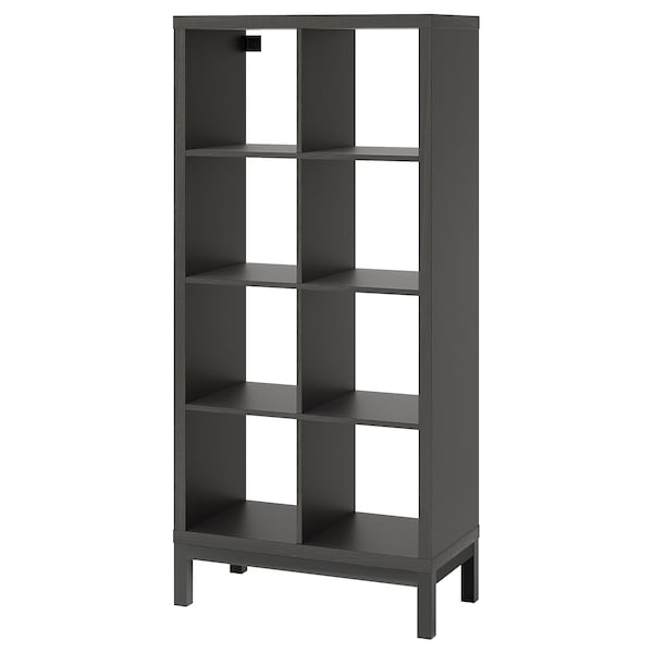 IKEA KALLAX shelving unit with underframe, 30 3/8x64 5/8 in Black / Brown / Black, Ikea Ireland | 5730MQHRE