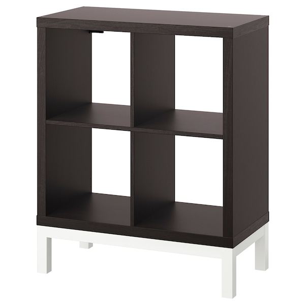 IKEA KALLAX shelving unit with underframe, 30 3/8x37 in Black / Brown / White, Ikea Ireland | 3125UYKTI