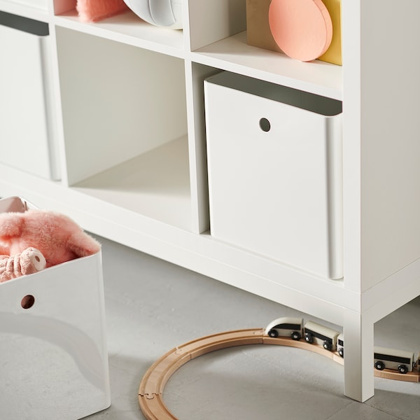 IKEA KALLAX shelving unit with underframe, 57 7/8x64 5/8 in White / White, Ikea Ireland | 2450ICOHB