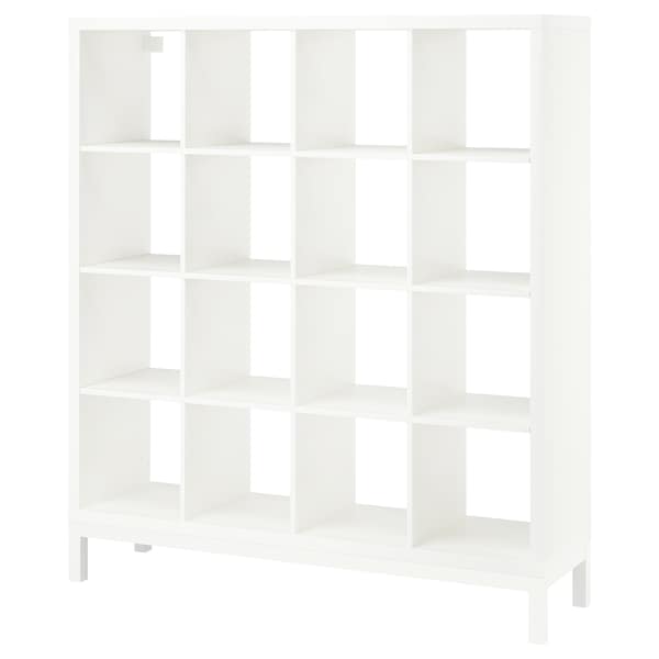 IKEA KALLAX shelving unit with underframe, 57 7/8x64 5/8 in White / White, Ikea Ireland | 2450ICOHB