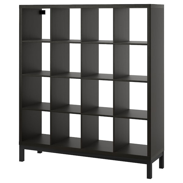 IKEA KALLAX shelving unit with underframe, 57 7/8x64 5/8 in Black / Brown / Black, Ikea Ireland | 2165CLPMZ