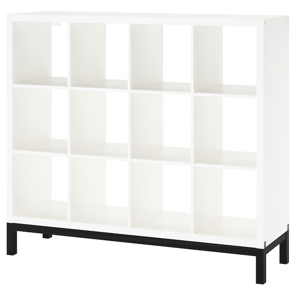 IKEA KALLAX shelving unit with underframe, 57 7/8x50 3/4 in White / Black, Ikea Ireland | 1752XYMKS