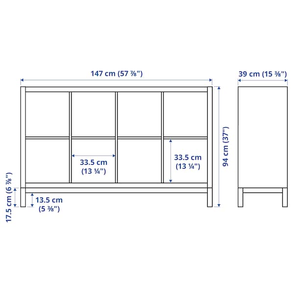 IKEA KALLAX shelving unit with underframe, 57 7/8x37 in White, Ikea Ireland | 8095RQMTV
