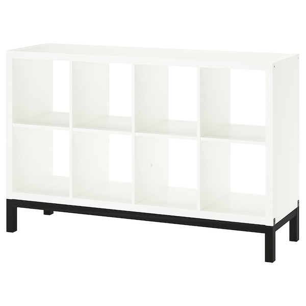 IKEA KALLAX shelving unit with underframe, 57 7/8x37 in White / Black, Ikea Ireland | 6158ANXBI
