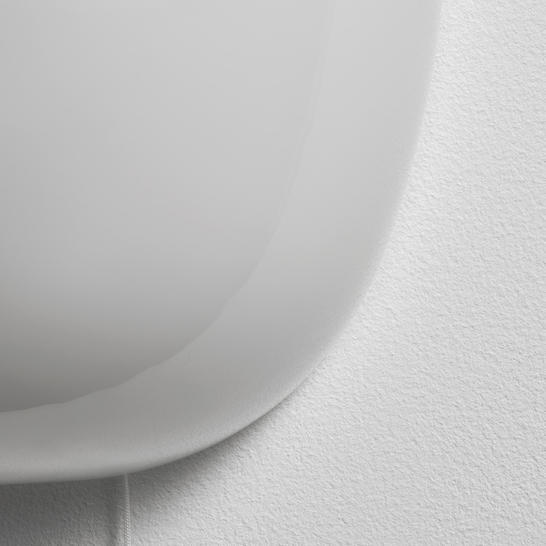 IKEA KALLBLIXT wall lamp with LED bulb, white glass, Ikea Ireland | 8647JHCAI