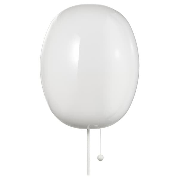 IKEA KALLBLIXT wall lamp with LED bulb, white glass, Ikea Ireland | 8647JHCAI