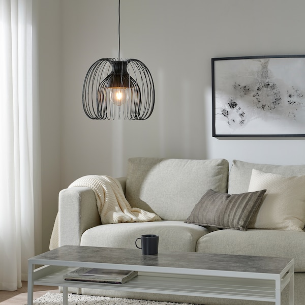 IKEA KALLFRONT / HEMMA pendant lamp, black, 13 in, Ikea Ireland | 7463IPHAD