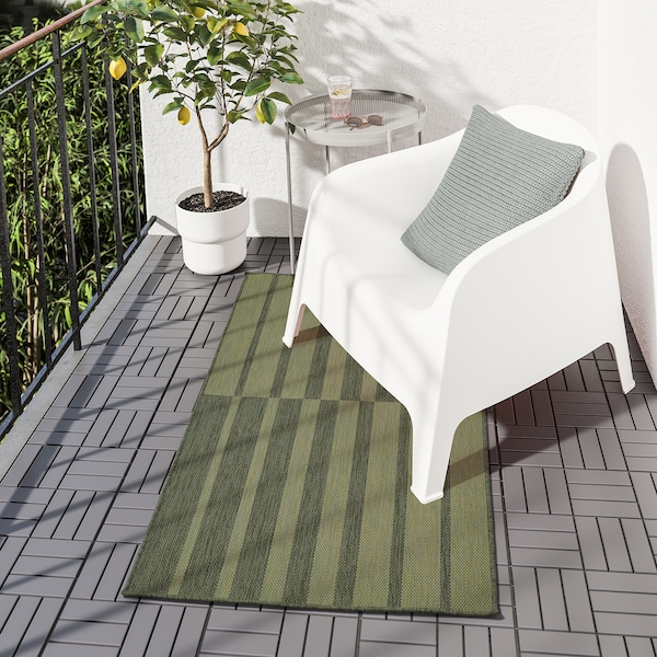 IKEA KANTSTOLPE rug flatwoven, in/outdoor, green, 2'7 inx4'11 in, Ikea Ireland | 3645IPLEO