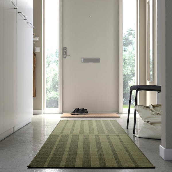 IKEA KANTSTOLPE rug flatwoven, in/outdoor, green, 2'7 inx8'2 in, Ikea Ireland | 1967UFGRT