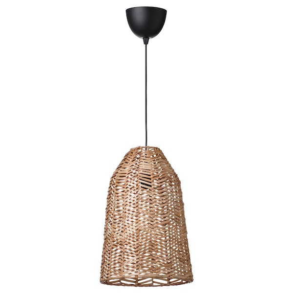 IKEA KAPPELAND / HEMMA pendant lamp Rattan / Black, Ikea Ireland | 0678WTPBZ