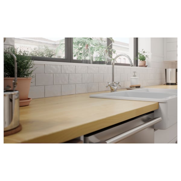 IKEA KARLBY countertop, 74x1 1/2 in Birch / Veneer, Ikea Ireland | 9306AFZQS