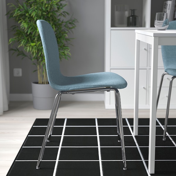 IKEA KARLPETTER chair Gunnared Light Blue / Sefast Chrome Plated, Ikea Ireland | 8736LUYXA