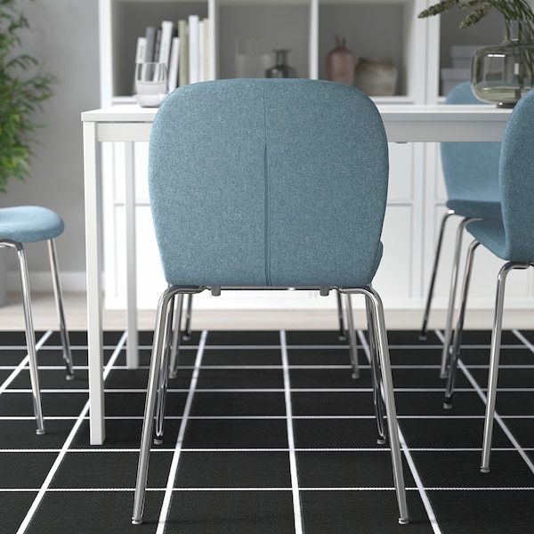 IKEA KARLPETTER chair Gunnared Light Blue / Sefast Chrome Plated, Ikea Ireland | 8736LUYXA