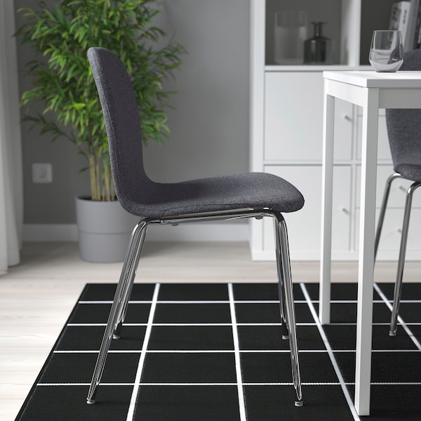 IKEA KARLPETTER chair Gunnared Medium Gray / Sefast Chrome Plated, Ikea Ireland | 1502KYRUL