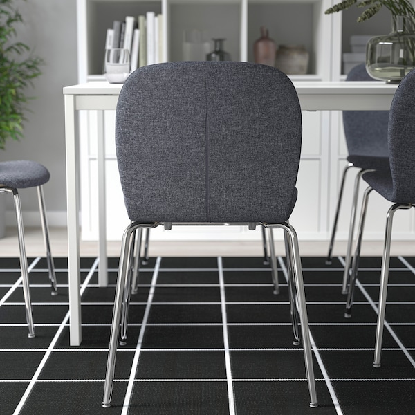 IKEA KARLPETTER chair Gunnared Medium Gray / Sefast Chrome Plated, Ikea Ireland | 1502KYRUL