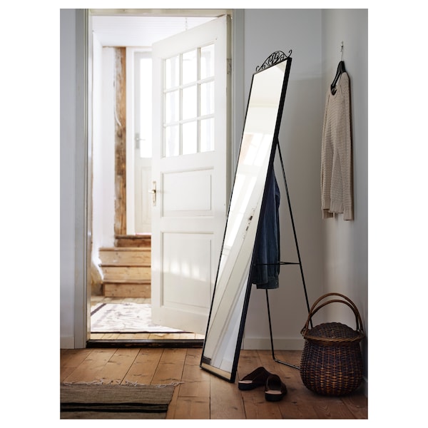 IKEA KARMSUND Floor mirror, black, 15 3/4x65 3/4 in, Ikea Ireland | 2905WSMUY