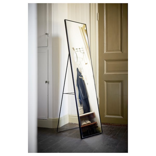 IKEA KARMSUND Floor mirror, black, 15 3/4x65 3/4 in, Ikea Ireland | 2905WSMUY