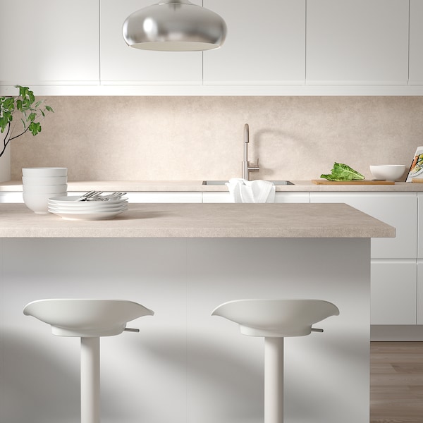 IKEA KASKER custom countertop, 1 1/8 in Gray / Beige Limestone Effect / Quartz, Ikea Ireland | 1065FECAW