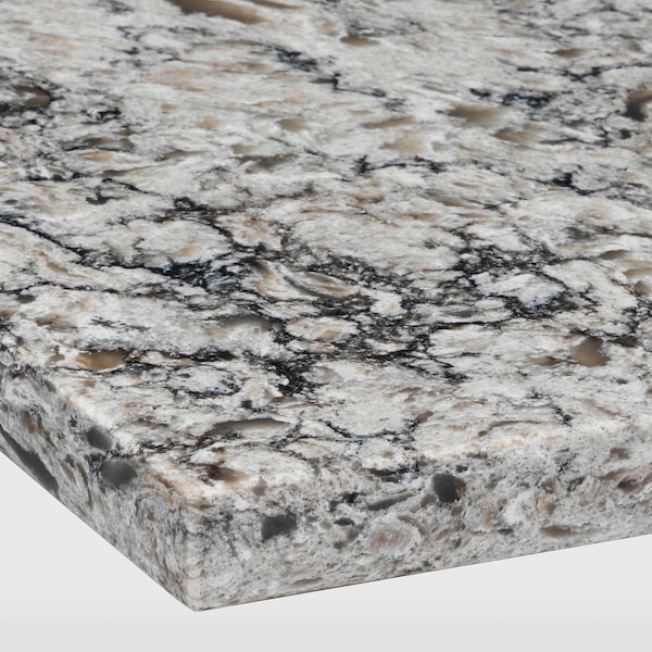 IKEA KASKER custom countertop, 1 1/8 in Light Gray / Beige / Glitter / Marble Effect Quartz, Ikea Ireland | 7831LBDNI