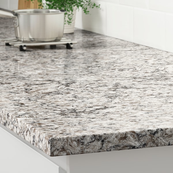 IKEA KASKER custom countertop, 1 1/8 in Light Gray / Beige / Glitter / Marble Effect Quartz, Ikea Ireland | 7831LBDNI